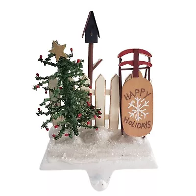 Midwest Of Cannon Falls Sled Tree Picket Fence Birdhouse 7  Stocking Hanger • $31.50