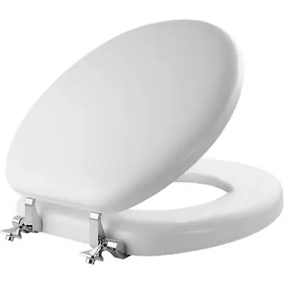 815CP 000 Soft Toilet Seat With Premium Chrome Hinges That Will Never Loosen • $33.30