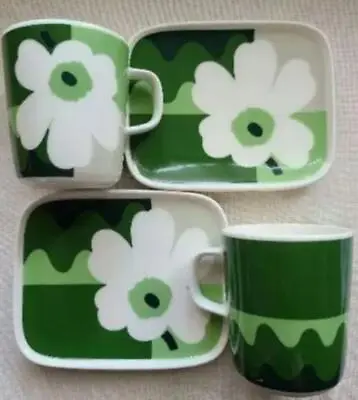 Marimekko 70th Anniversary Mug Plate Green Branded • $216.32