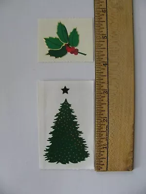 Lot Of 2 Mrs. Grossman's Stickers CHRISTMAS TREE & HOLLY NEW  • $5.99