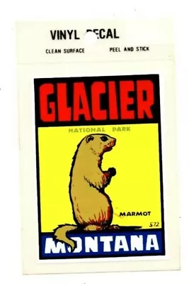 Glacier National Park Montana Marmot Decal Sticker - NOS - Free Shipping! • $8