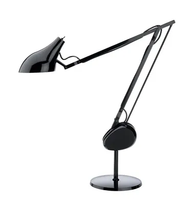 Habitat Newton High Glass Metal Desk Lamp Black 2012 Pre Bankruptcy Stock HB019 • £200