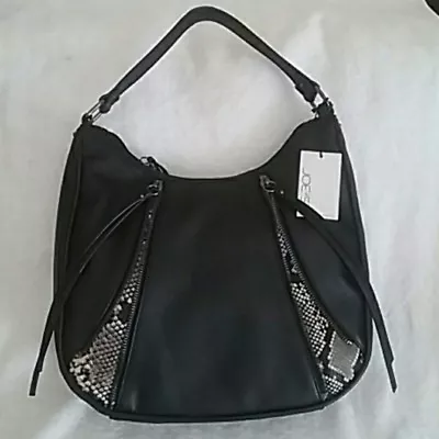 JOE'S JEANS Phoebe Hobo Handbag Black Faux Leather / Shoulder Bag - New • $35.99