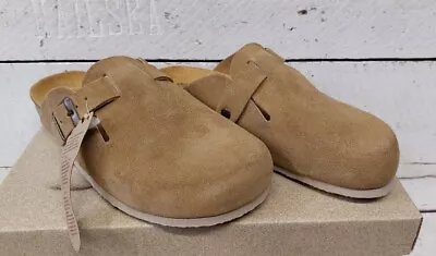 Ladies Plakton 181539 Gibraltar Suede Memory Foam Buckle Clog Sandals • £40