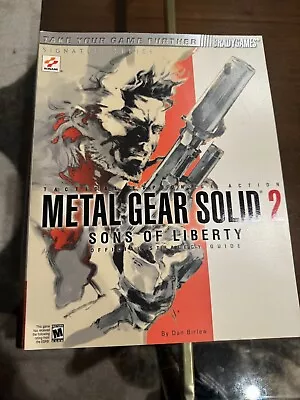 Metal Gear Solid 2: Sons Of Liberty PS2 Brady Guide W/ Poster Attached • $14