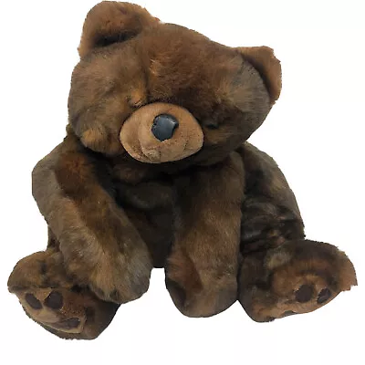 Vintage 1992 MJC International Brown Teddy Bear Plush Stuffed Animal 19” Soft • $11.88