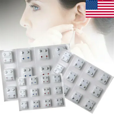 24Pcs Medical Earrings Piercing Tool Kits Ear Stud Surgical Steel Ear Studs USA • $4.17