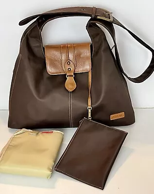 Storksak Diaper Bag With Padded Changing Mat Dark Brown Nylon/Leather • $25