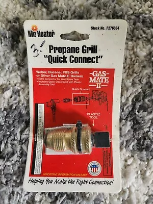 Mr. Heater Propane Gas Grill  Quick Connect  Adapter #F276334 • $9