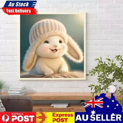 White Rabbit Oil Paint By Numbers DIY Acrylic Painting Frameless Craft 20x20cm • $11.21