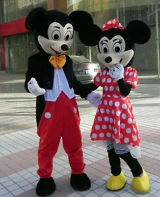 Adults Mickey & Minnie Mouse Mascot Costume Suits Cartoon Party Dress Character • £91.20