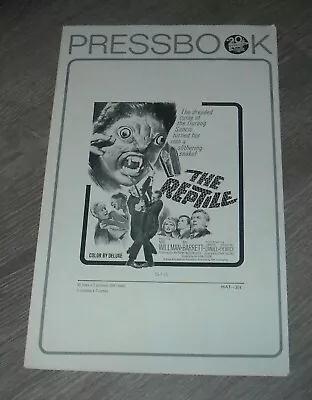 The REPTILE PROMO HORROR MOVIE PRESSBOOK HAMMER FILMS JACQUELINE PEARCE • $9.99