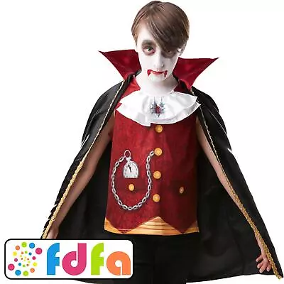 Rubies Vampire Dracula Halloween Boys Child Fancy Dress Costume New • £12.49