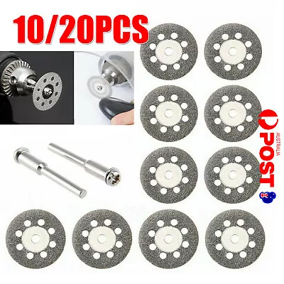 20X Mini Diamond Cutting Discs Wheel Blades + Drill Bit For Dremel Rotary Tool I • $8.99