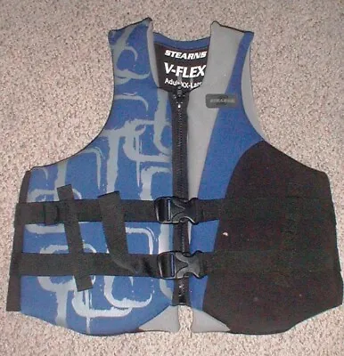 Stearns V-Flex Blue Ski Vest Life Jacket Type Lll PFD Water Sports Adult XXL • $19.99