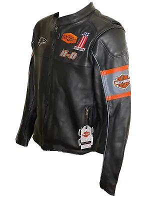 $159 • Buy New Harley Davidson Screaming Eagle Motorbike Cowhide Leather Jacket For Men