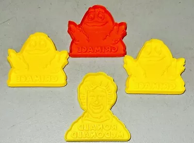 Lot-4 Vtg 1980 McDonald's Cookie Cutter Play-Doh Molds Ronald McDonald Grimace • $11.69