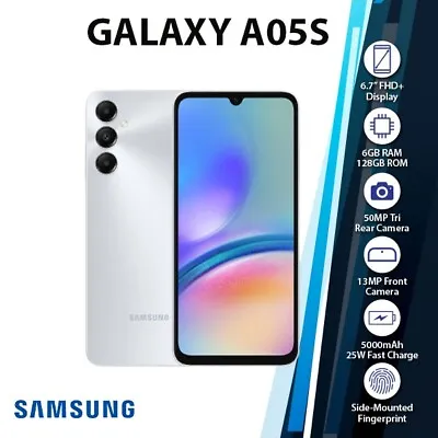NEW SAMSUNG Galaxy A05s 6GB+128GB Dual SIM AU Stock Android Smartphone - SILVER • $295.99
