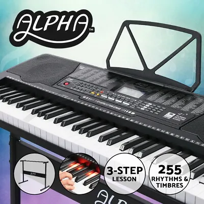 Alpha 61 Keys Digital Piano Keyboard Electronic Electric Keyboards Lighted LCD • $139.95