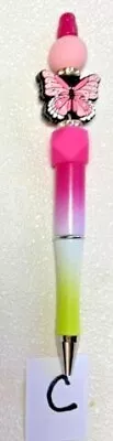 Handmade Custom Beaded Pens. Silicone Wood Acrylic Bead. Gifts. Basket Filler. • $9.95