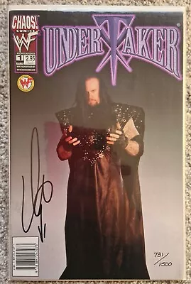 Undertaker #1 Signed By The Undertaker Dynamic Forces COA Chaos Comics Autograph • £114.99