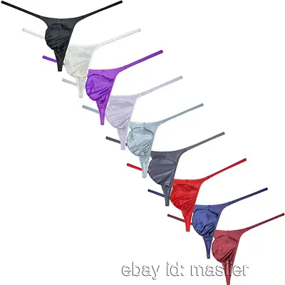 Enhanced Men Push Out G-string Underwear Pouch Bikini Thong Shiny T-back • $8