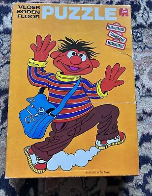 Jumbo Sesame Street Vloer Boden Floor Jigsaw Puzzle Giant Vintage #1129 • $12