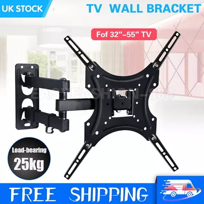 £10.99 • Buy TV Wall Bracket Mount Tilt & Swivel 32 37 40 42 43 55 50 55  Inch LCD Monitor UK