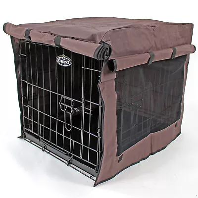 £10.99 • Buy Dog Pet Cage Crate Cover 5 Sizes Waterproof Heavy Duty Chocolate Brown Easipet 