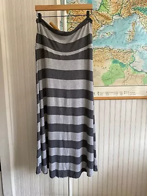 Gap Maternity Maxi Skirt Dark/Light Gray Horizontal Stripes Size XL • £9.64