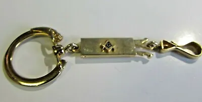 Vintage Masonic Key Chain - Gold Plate • $9.99