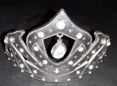 Disney Store Elsa Frozen Tiara Crown Silver Metal With Rhinestones B1  • $12