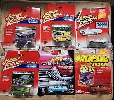 JOHNNY LIGHTNING MOPAR MUSCLE  And AMERICAN CHROME LOT OF 6 Cuda Duster Charger • $13.50