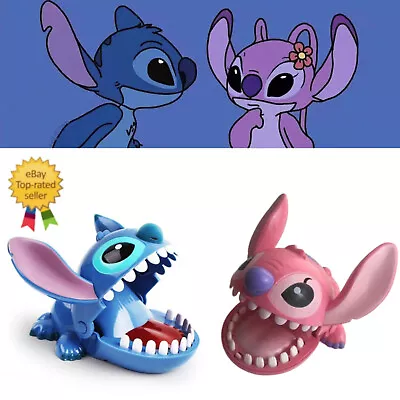 THE Lilo And Stitch Toy Big Mouth Bite Finger Game Figure Tricky Prank Kids Gift • £4.28