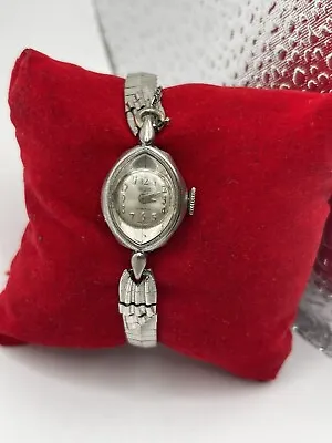 Vintage Ladies VULCAIN DE SUISSE Silver Tone Watch ~Works~ • $82.45