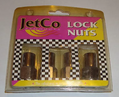 LOCK NUTS Chrome  Set Of 4 1/2  20mm Shank JETCO  Free Post • $20.99