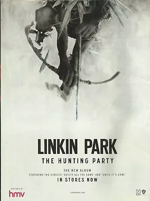 LINKIN PARK The Hunting Party Album Original A4 Magazine Advert Poster UK 2014 • £7