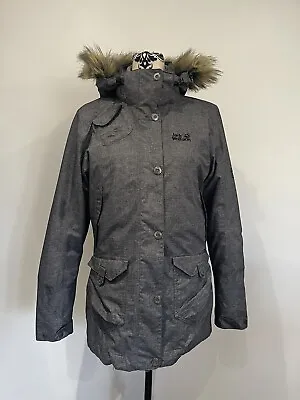 Jack Wolfskin Women’s 3-in-1 Grey Texapore Waterproof Warm Coat Size 10 • £39.99