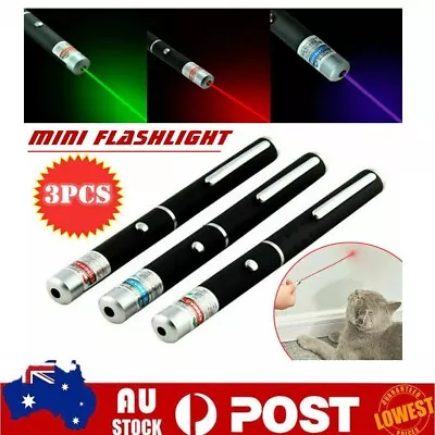 3pcs Green Purple Red Laser Pointer Pen Visible Light Beam Lazer For Office Pet • $18.99