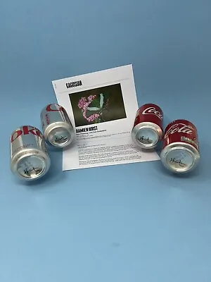 Signed DAMIEN HIRST Coca Cola Cans Empty X4 Regular Diet Coke Gagosian Gallery • £90