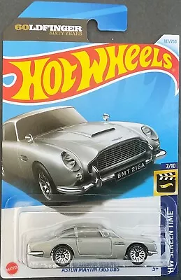 Hot Wheels 1963 ASTON MARTIN DB5 Silver Goldfinger ** FREE BOX SHIPPING ** • $7.40