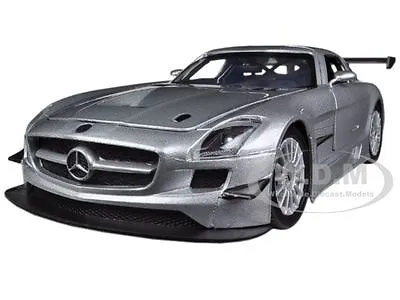 Mercedes Benz Sls Amg Gt3 Silver 1/24 Diecast Model Car By Motormax 73356 • $19.99