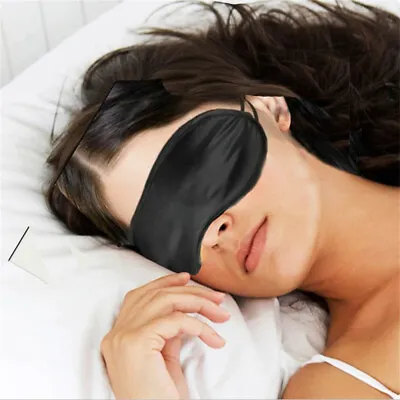 $3.99 • Buy Silk Sleep Mask Blindfold Eye Mask Soft Padded Relax Sleeping Comfortable Travel