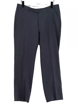 Ermenegildo Zegna Women's Suit Trousers W 34 In Grey Wool With Rayon Dress Pants • £30.70