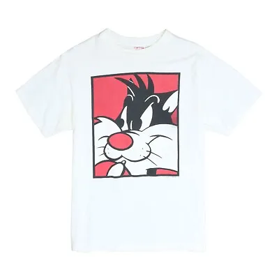 Vintage Sylvester Looney Tunes T-Shirt Size Large Warner Bros 1991 90s • $38.25