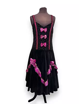 Moulin Rouge Black Pink Show Girl Saloon Girl Dress Size Small Cosplay Ex Hire • £25