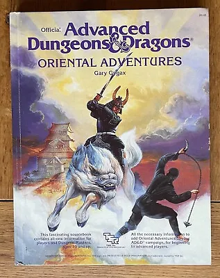 Oriental Adventures - Ad&d #2018 - Original Tsr Book 1985 • $79.77