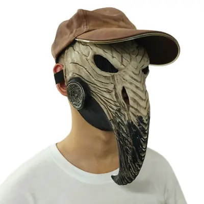 Steampunk Plague Doctor Mask Long Nose Bird Beak Latex Masks Carnival Masquerade • $31.14
