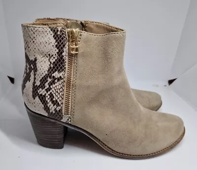 CARA London Suede Snake Skin Effect  Women Ankle Boots Uk 5 EU 38.  /P1/ • £23