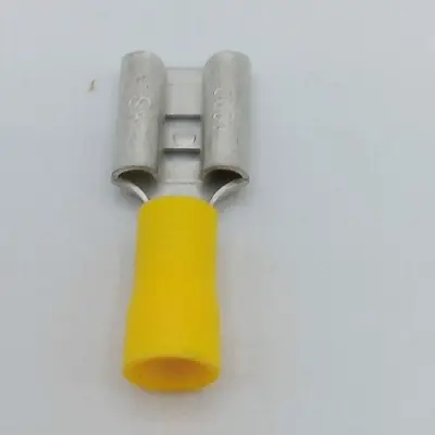 (20Pc) Yellow Female 22-10Ga AWG VINYL 3/8  Insulated Female Spade Connector • $7.49